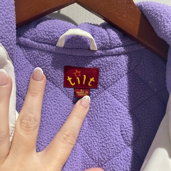 Tilt White and Purple Winter Coat Jacket Y2K 90s - Picture 3 of 4